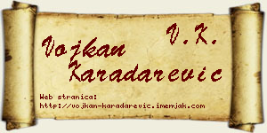 Vojkan Karadarević vizit kartica